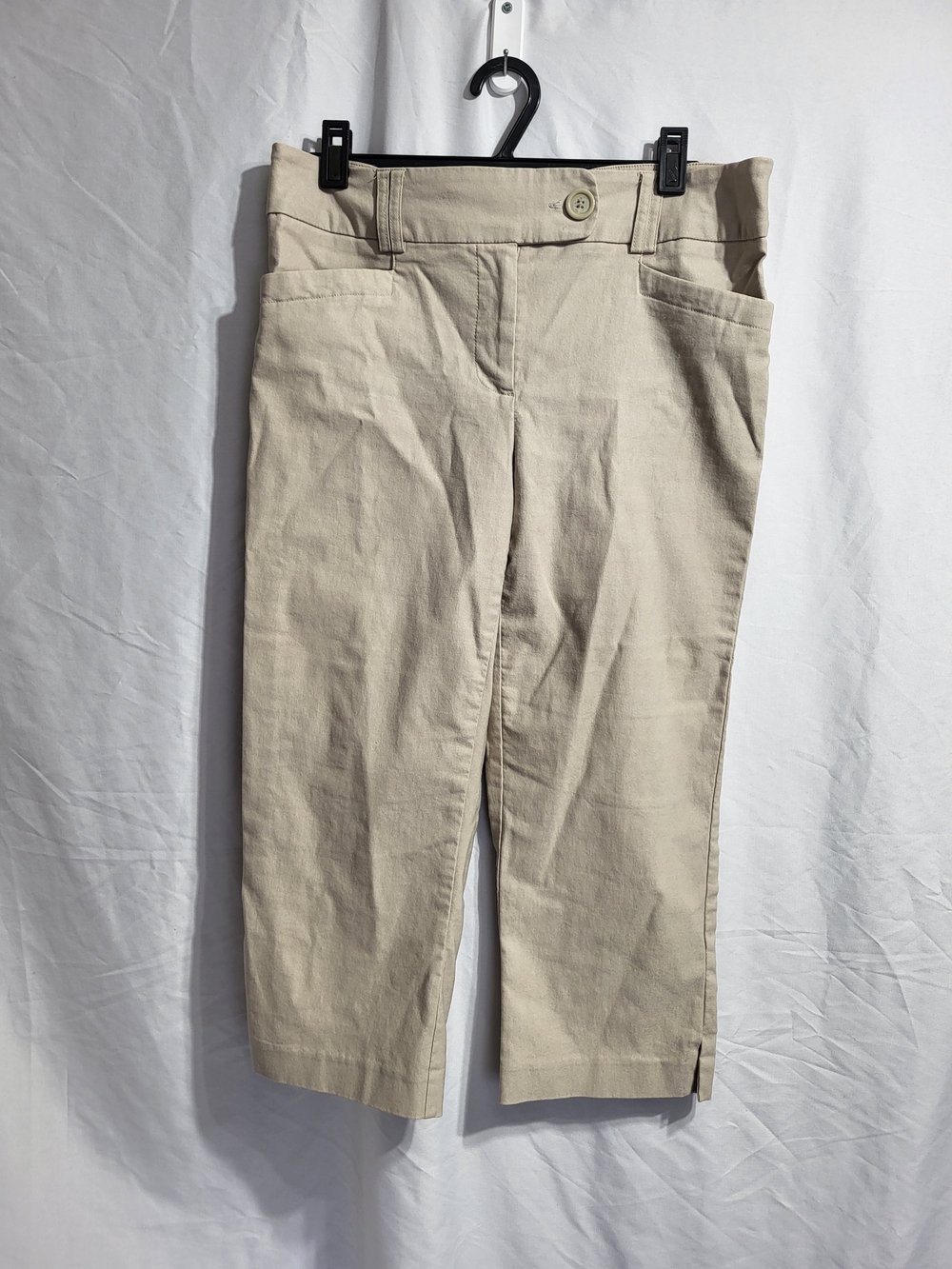 Reitmans Neutral Beige Stretch Capris, Size 11